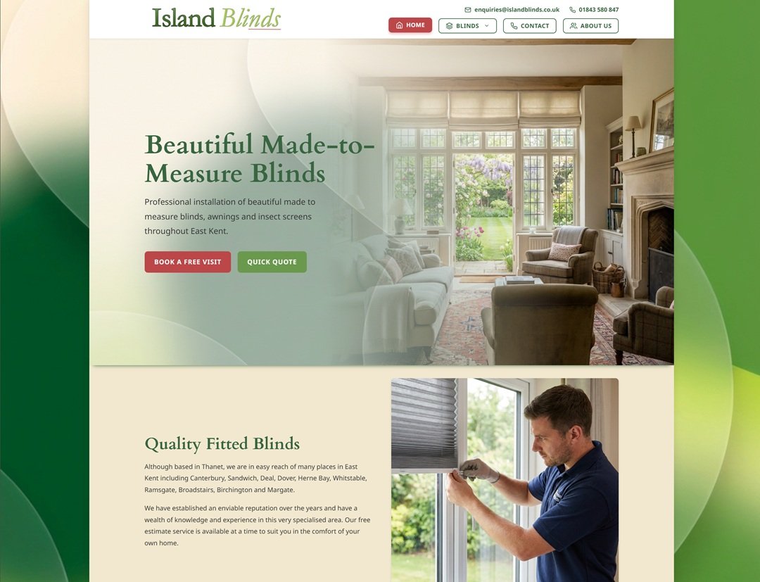 Island Blinds — Blinds Turnkey Site by Kentmedia